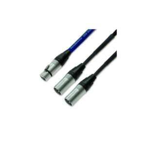 Neutrik Female XLR to 2x Male XLR Blue Studio Series